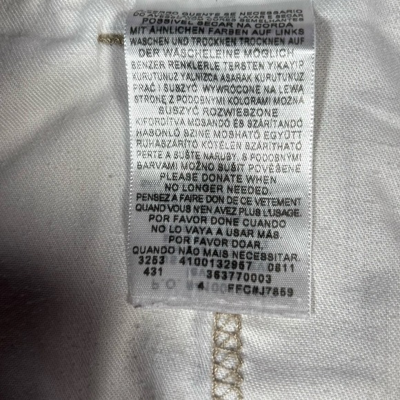 Levis Cargo Shorts Mens 33 Ivory Beige Cotton Baggy Heavy Workwear Skater Y2K - Picture 5 of 9